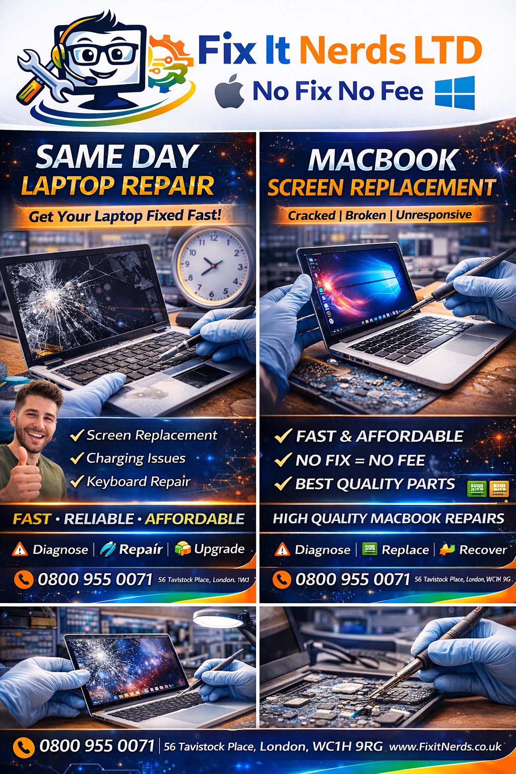 Laptop and MacBook repair services